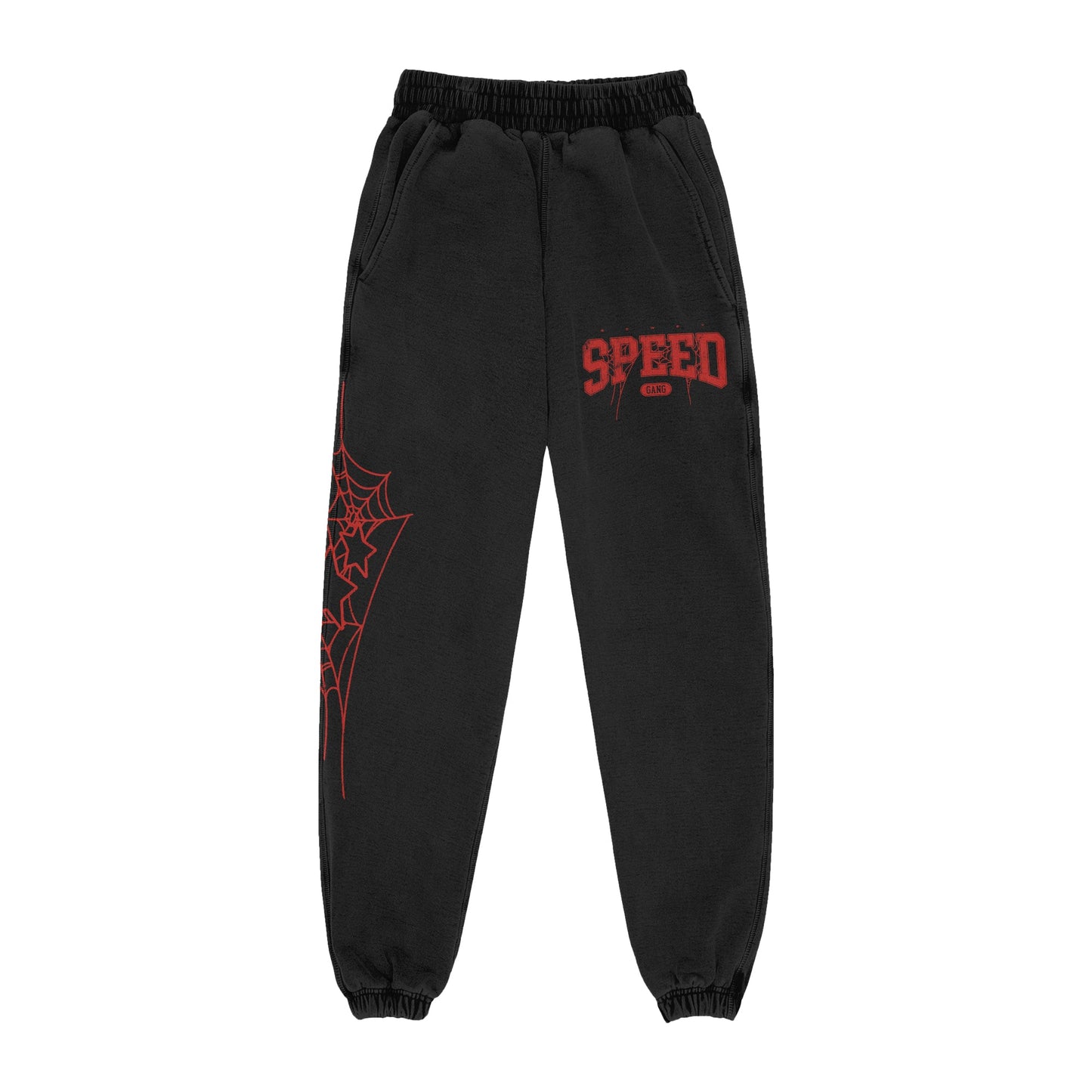 ishowspeed Spider Web Black Sweatpants