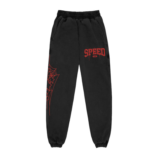 ishowspeed Spider Web Black Sweatpants