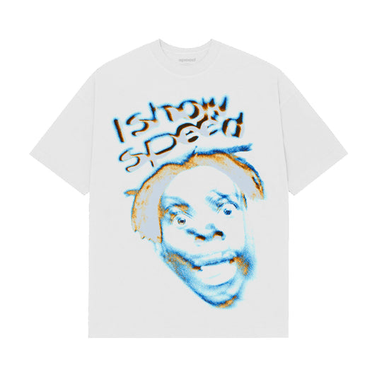 ishowspeed Blurred Photo White Tee